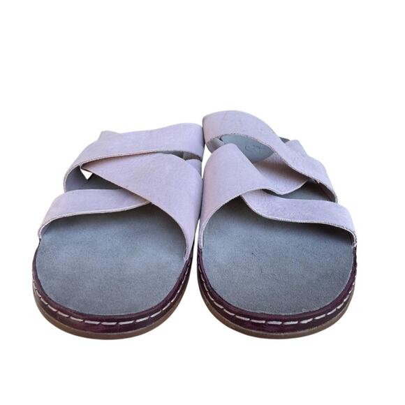 Chaco Wayfarer Leather Slide Sandal Mauve Leather Women size 10 - Picture 3 of 6